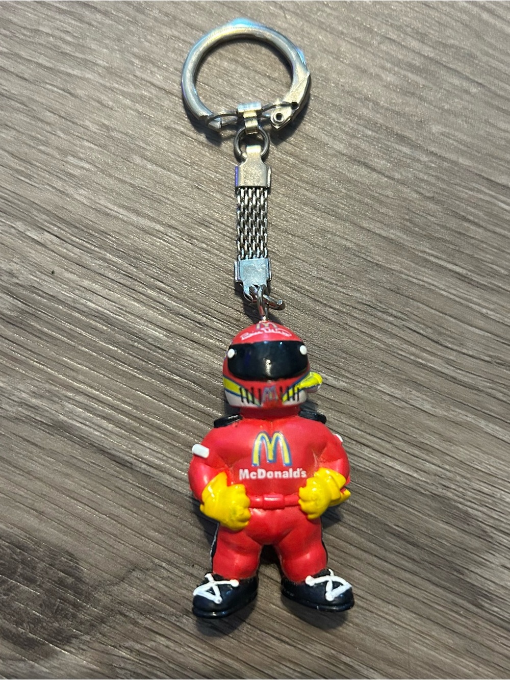 Vintage McDonald's Racing Team NASCAR PVC Keychain 1996 Joe Gibbs Racing Driver